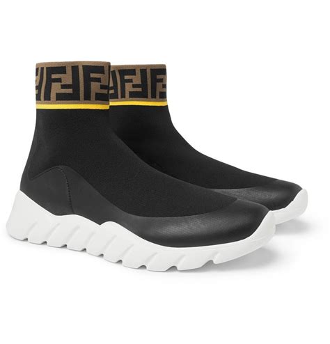 fendi tenis shoes|fendi knit high top sneakers.